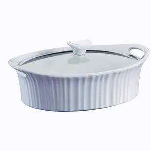 CorningWare® French White® 2.5-quart Oval Baking Dish with Lid