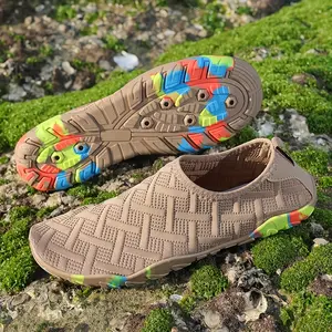 Men's Quick-Dry Water Shoes - Non-Slip Sole, Lightweight Outdoor Shoes for Fishing, Surfing, Hiking, Beach - Breathable Fabric Upper & Cushioned Insole - Ideal for Wet Conditions & Quick-Dry Needs, Water Activity Footwear, Flexible Shoe Des