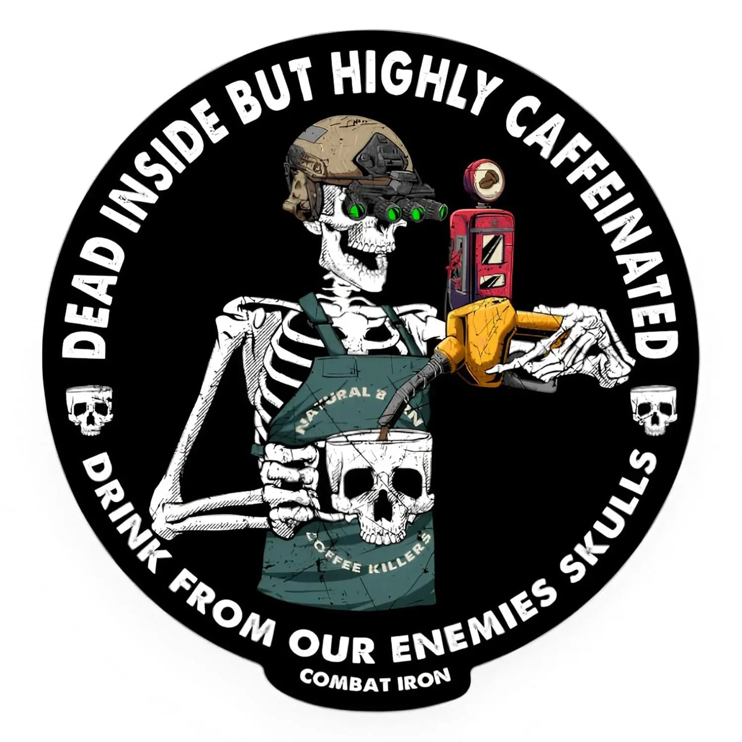 Dead Inside but Highly Caffeinated Decal Sticker Dead Inside but Highly Caffeinated Decal Sticker