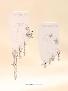 Star Design Earring Stacking Set, Rhinestone Decor Earrings, Fashion Jewelry for Party, Daily Clothing Decor, Trendy All-match & Exquisite Jewelry for Birthday Gift, Trendy Jewellery Accessories