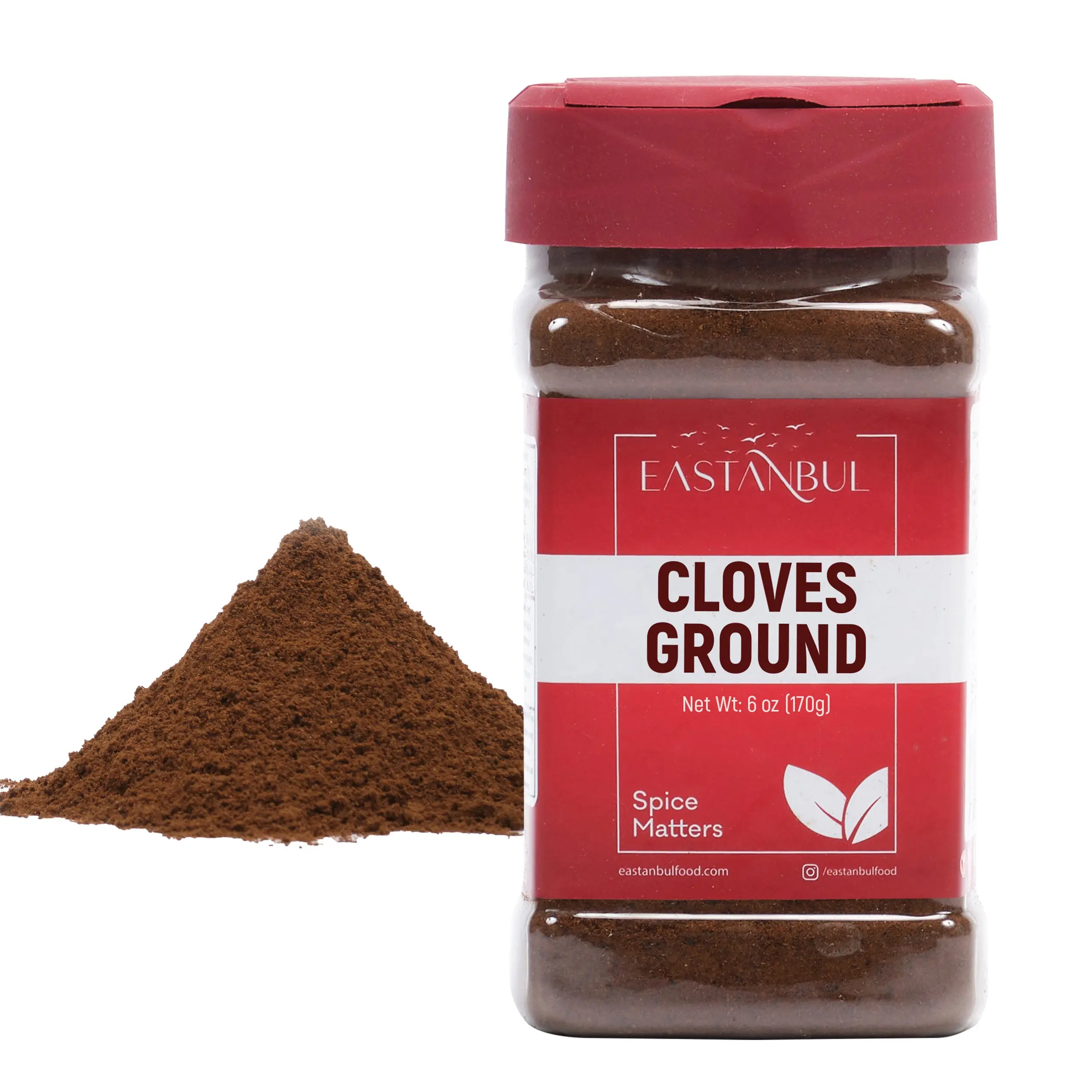 Eastanbul Ground Cloves, Ground Cloves Powder AKA Clavo de Olor Molido, 6oz Cinnamon Ginger Cayenne Natural Herbal Organic