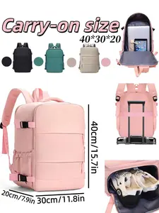 Wiz Air Casual Travel Backpack 40x30x20cm, Unisex Multi-Pocket Bag with Shoe Compartment, Large Capacity Durable Commuter Pack for School & Business