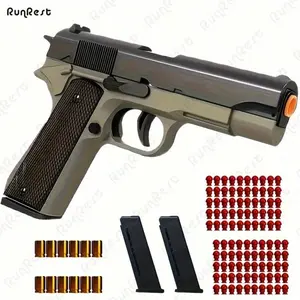100 Bullets, 12 Cardge Cases And 2 Cardge Clips Soft Bullet Gun Toy Pistol New Toy Gun Gun, Toy Foam Blaster, Halloween Christmas Holiday Gift