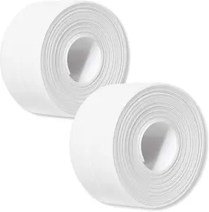 2026 New Self Adhesive Caulk Strip, 1.5" x 10.5Ft Peel and Stick PVC Sealing Tape, Waterproof Silicone Tape, No Residue Seal Strip for Bathroom Kitchen Sink Toilet Wall Corner, 1 Pack