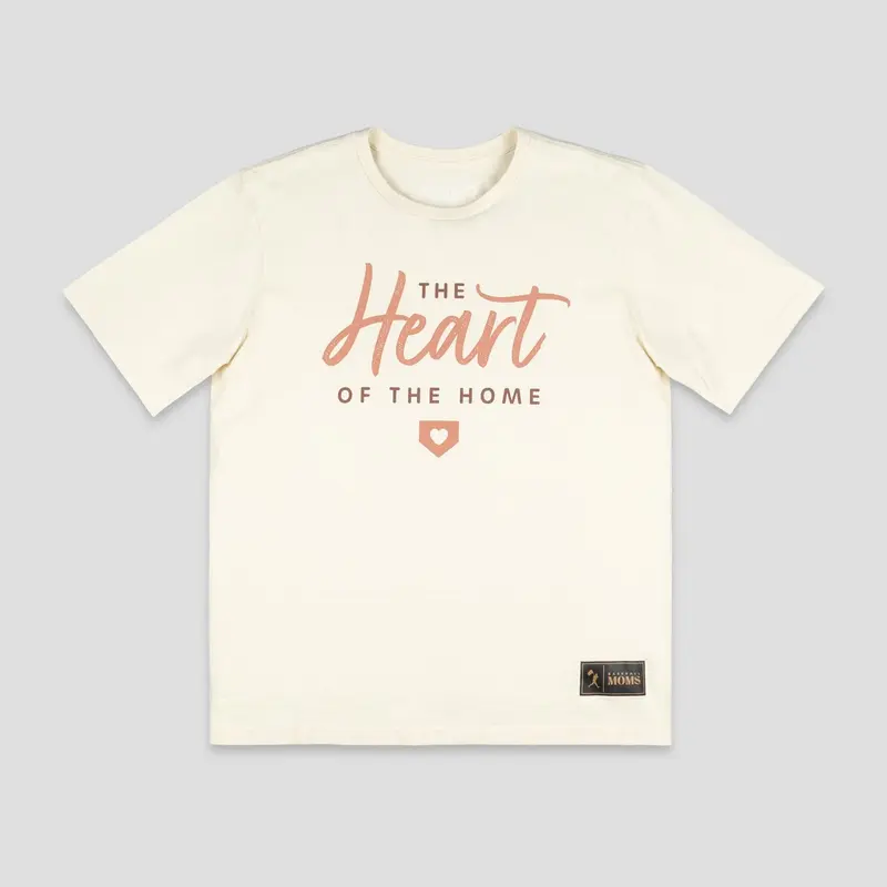 Women's Relaxed Loose-Fitting Resin Washed T-Shirt - Heart of the Home, Daily Casual Style, Casual Vibes, Everyday Fits, Pull-On Design