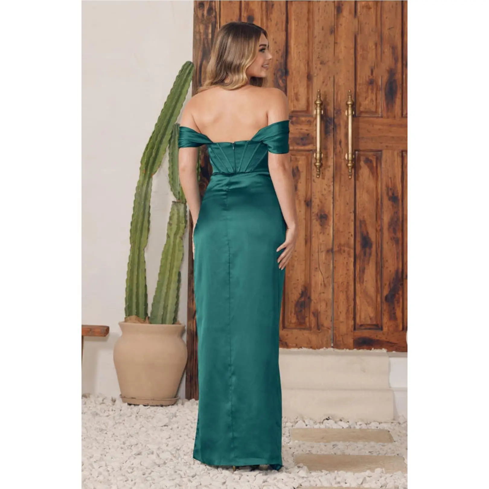 Nox Anabel R1236 Emerald Green Inexpensive Simple Long Bridesmaid Dress