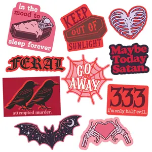 Spooky Sticker Extra Large Stickers for Adults Funny Adhesives with Memes Funny Stickers with Colorful Graphic Decals Halloween  Funny Sarcastic  Multi