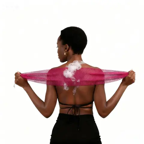 1PCS African Net Bath Scrubber - Shower Back Scrubber, Ethically Sourced from Nigeria, Gently Exfoliates Skin, Rinse-Free African Net Sponge Exfoliating Bath Sponge, Daily Care Beauty & Personal Care Bathing Accessory