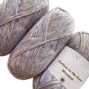 Cotton to The Core Worsted Weight Yarn for Crocheting, 3-Pack (654Yds / 300G), Free Patterns, Beginners Friendly - Soft Cotton Yarn for Knitting - #4 Medium Worsted Weight - Steel Blue