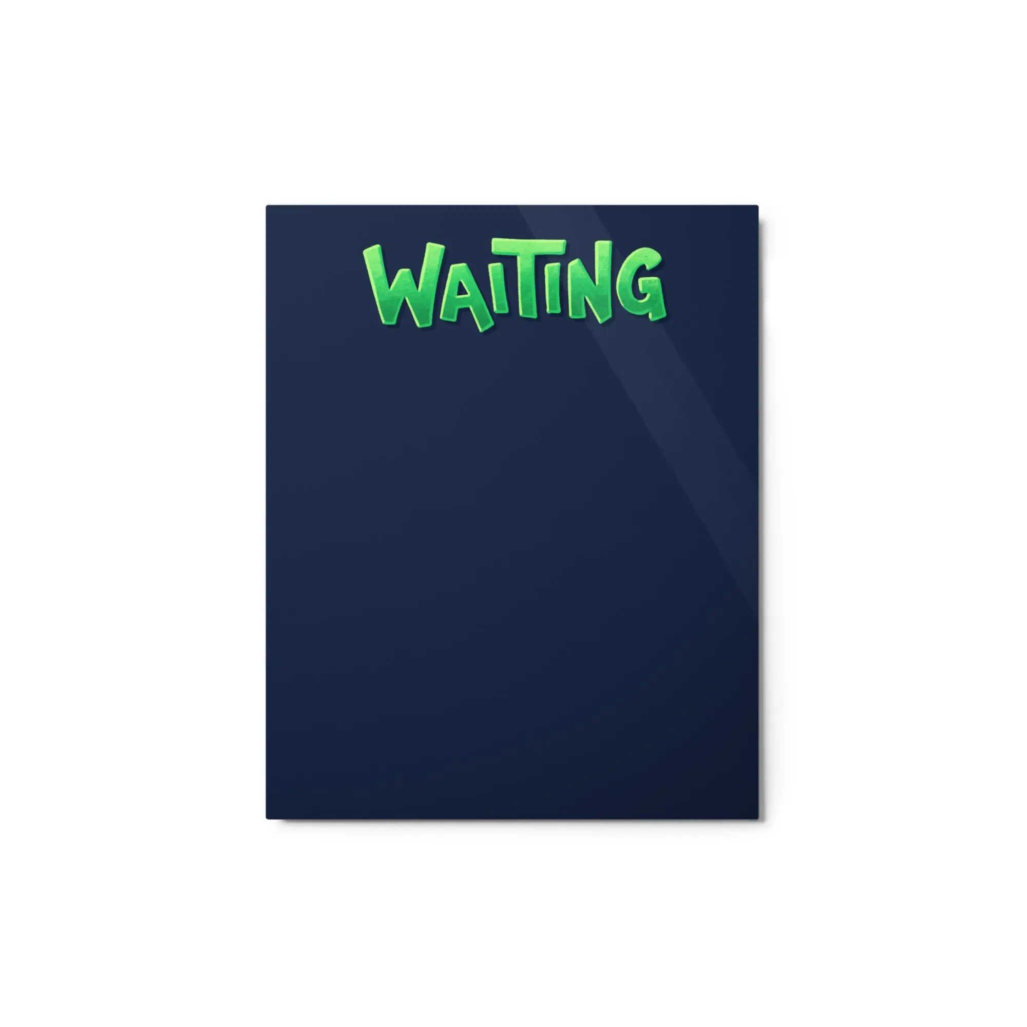 Kanban Board Metal Print [3/4: Waiting] - Customizable Metallic MDF-Aluminum Artwork, Easy-to-Clean Wall Decor, Home Supplies Poster