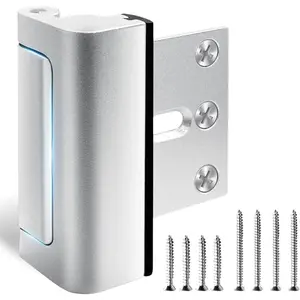 Home Security Door Reinforcement Lock with 8 Screws and Withstand 800 lbs, Child Proof Deadbolt Latch Prevents Unauthorized Entry, Door Safety Locks from Inside for Home & Privacy, Easy Installation
