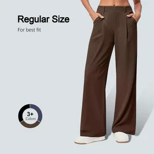 Dlooda Wide Leg Pants Woman Stretchy Work Dress Pants Women Trendy 2026 Business Casual Outfits Comfort Fit Slacks Trousers