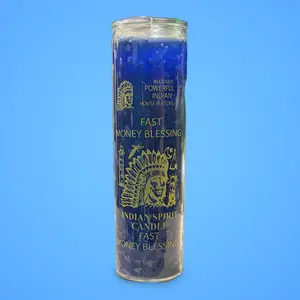 Indian Spirit Candle - Round-Packaging Home Decoration, Fast Money Blessing Themed Room Decor Piece