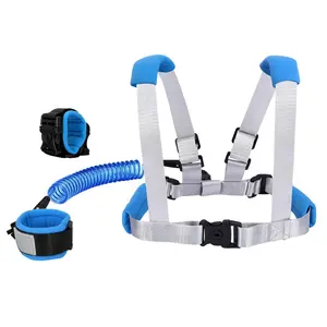 2-in-1 Toddler Safety Leash & Anti-Lost Wrist Link | Child Walking Harness Strap, Secure & Key Lock