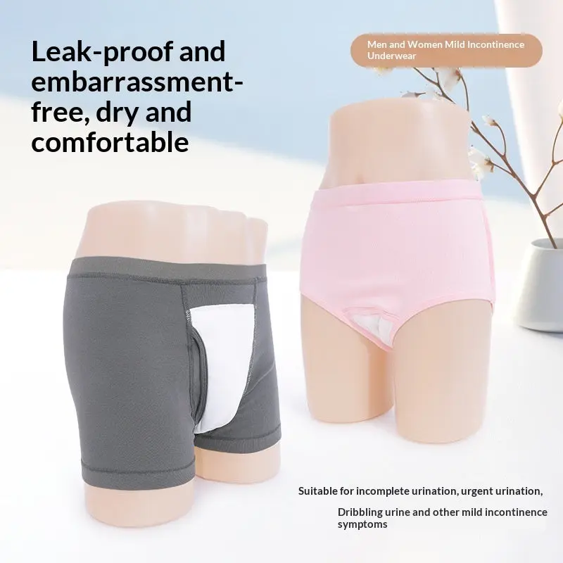 Breathable Washable Cotton Incontinence Underwear for Adults | Light to Moderate Bladder Leak Protection