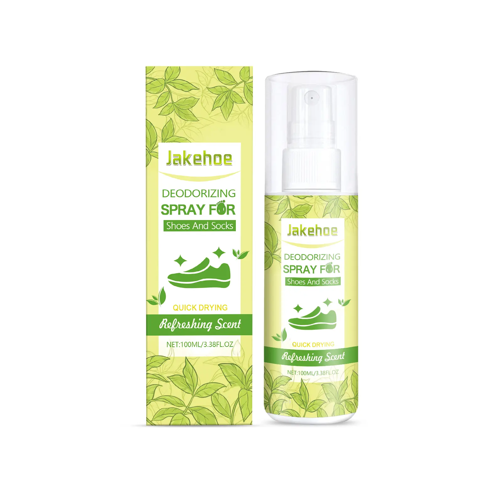 Jakehoe Shoes And Socks Deodorant Spray, Shoes And Socks Clean Sweaty Feet Deodorant Deodorant Stay Fragrant Air Refreshing Spray, Footwear, Odorremoval, Deodorizing