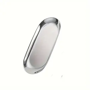Stainless Steel Disinfection Tray, Oval Small Dish for Surgical, Dental, and Medical Instruments, Ideal for Storing Hand Brush and Other Tools