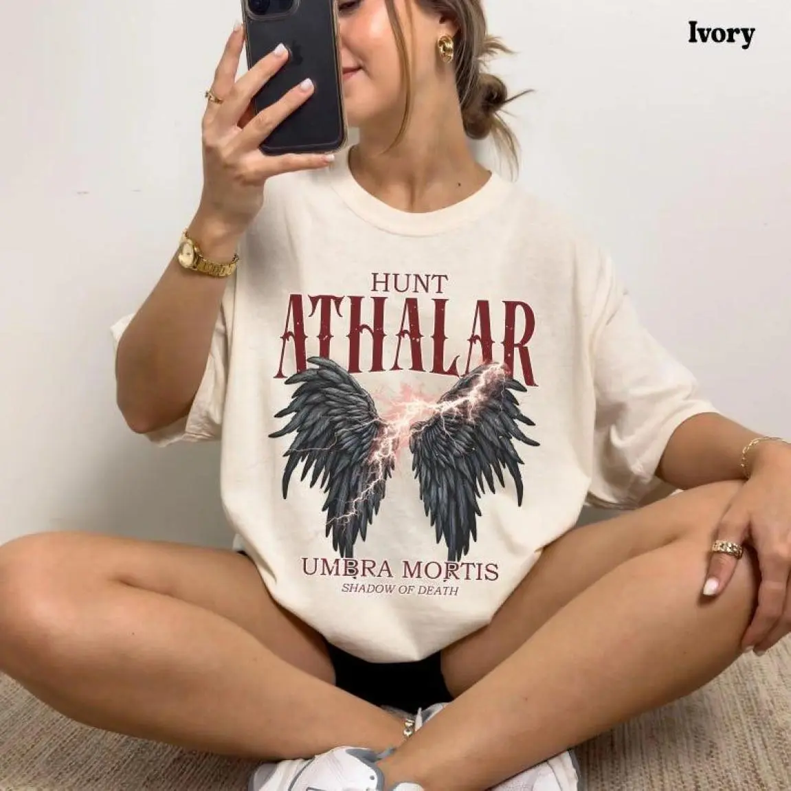 Umbra Mortis Hunt t-shirt, Bryce Danika Ruhn Danaan Rhysand, Sarah J Maas, SJM merch, Crescent City tshirt, Ruhn Danaan tee, Book