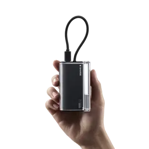 SHARGE Mini Portable Charger 45W 10000mAh Power Bank, Fast Charging Battery Pack with Built-in USB-C Cable, Compact Portable Phone Charger Travel Essentials Powerbank for iPhone 17/16