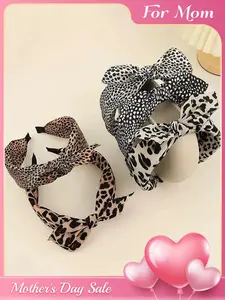 Leopard Patterm Hair Hoop, Elegant Hair Accessories for Women & Girls, Minimalist Headwear Suitable for Thick Hair, Zigzag Headband， Mother's Day Gift, Zig Zag Headbands