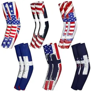 6/10Pairs Summer Faith Cross Arm Sleeve Christian Cooling Arm Sleeves Bible Verses Arm Sleeves for Men Youth Women Cycling Running Climbing Football Basketball Baseball Outdoor Sports Cruel Summer Protection Arms