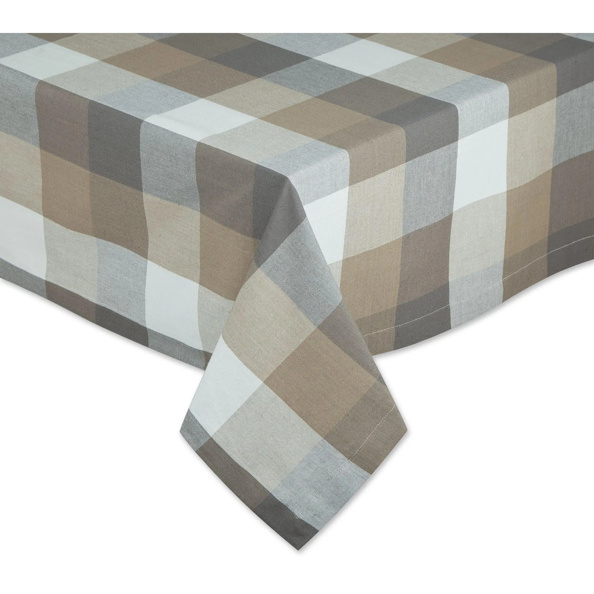 Design Imports 60x84" Tri Color Check Tablecloth Design Imports 60x84" Tri Color Check Tablecloth