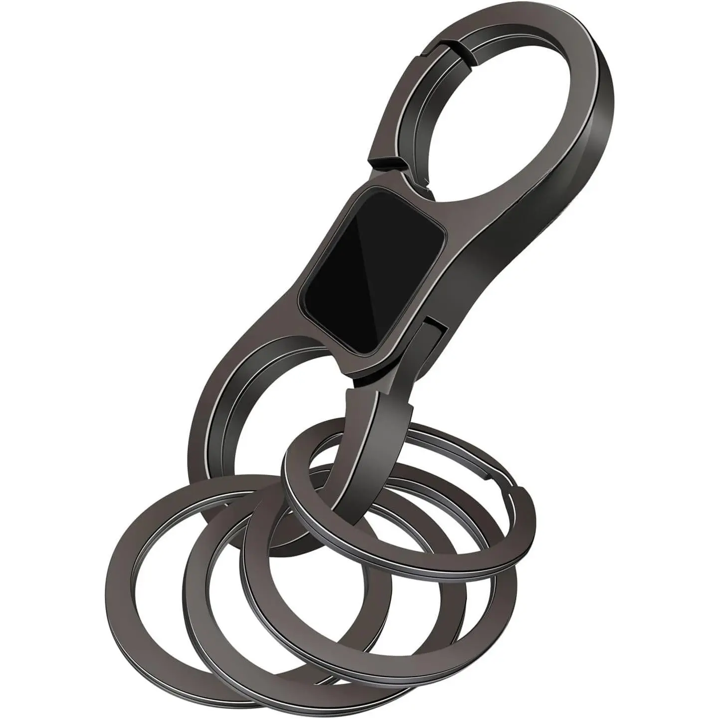 Key Chain Quick Release Spring with 4 Key Rings Heavy Duty   Organizer for Men and Women