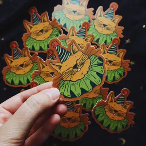 Clown Cat Sticker