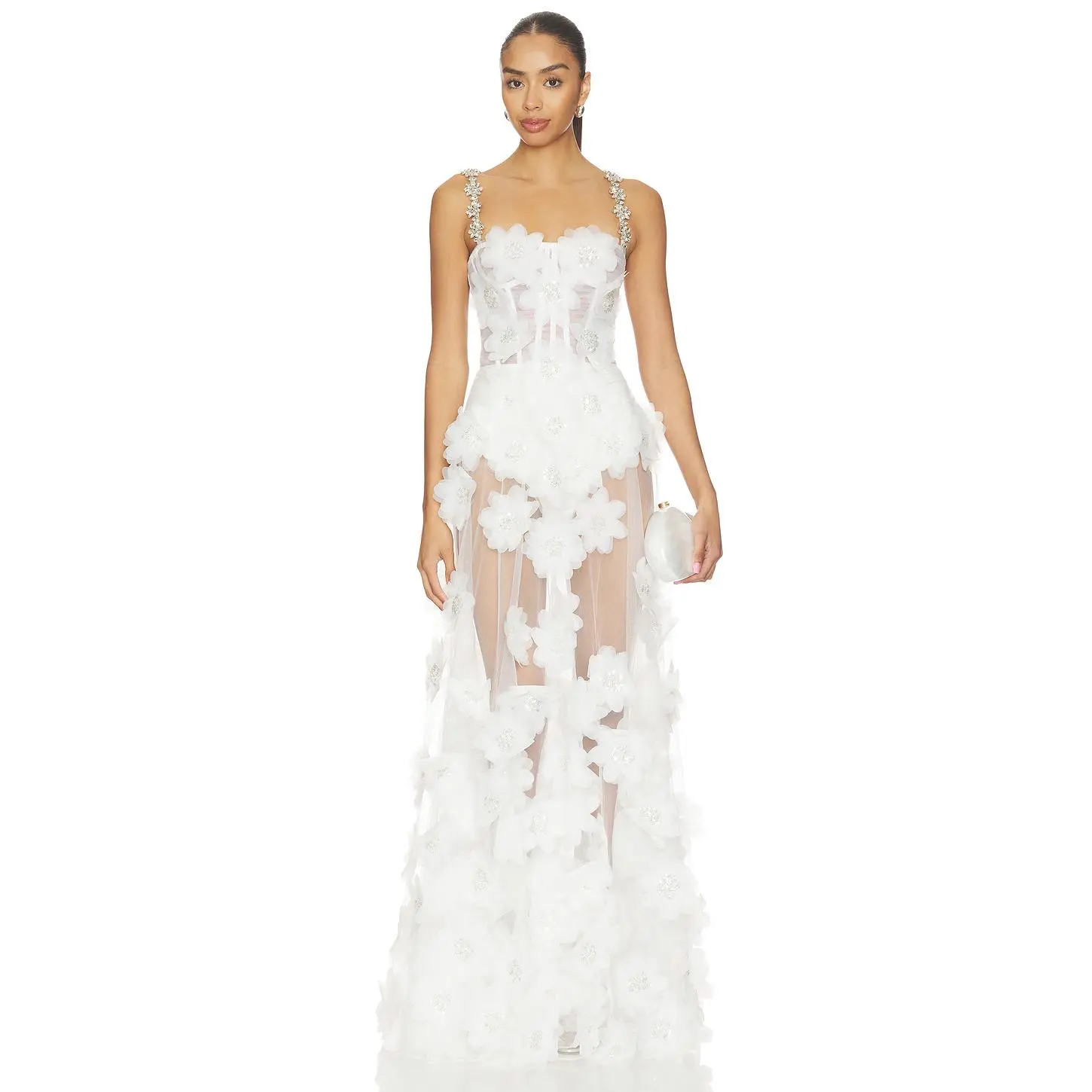 Bronx Banco Anastasia Bridal Gown in White Bronx Banco Anastasia Bridal Gown in White