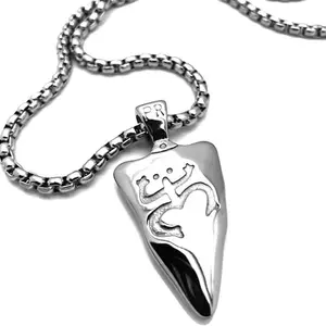 Papiichulo Taino Puerto Rican Coqui Arrow Pendant Elegant Stainless Steel Necklace Cultural Heritage Jewelry