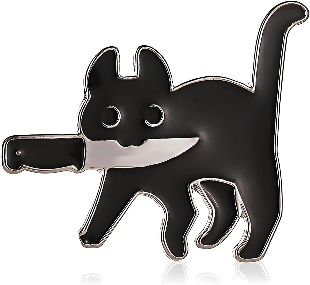 Black  Enamel Pin Cute Funny  Brooches Lapel Pins Badge for Jacket Hats Backpacks Bags Fits Men Women Boys and Girls