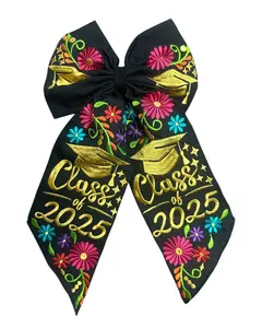 Long Graduation Embroidered bow 2025