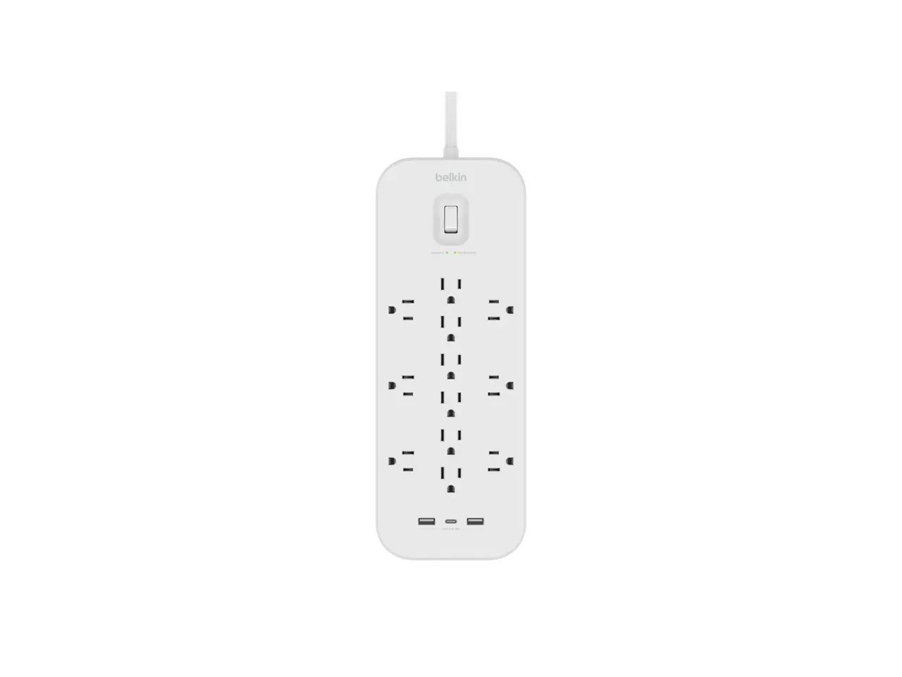 Belkin 12 Outlet Surge Protector + USB-C and USB-A ports SRA007P12TT6
