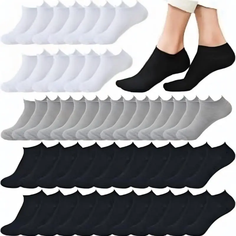 30 Pairs Bulk Casual Socks, Soft Breathable Lightweight Athletic Socks, Durable Minimalist Multipack for Outdoor Sports, Home and Everyday Wear