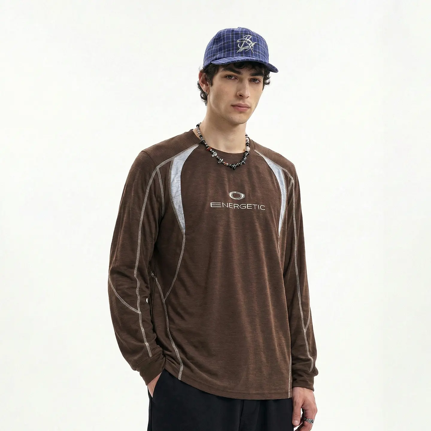 TECHLATION Men's 100% Polyester Colorblock Hooded Long Sleeve Tee - Color Block Spliced Blocks Design, Fashion Casual Streetwear Top for All Seasons, 2026 Spring Summer Trendy Sporty Clothes