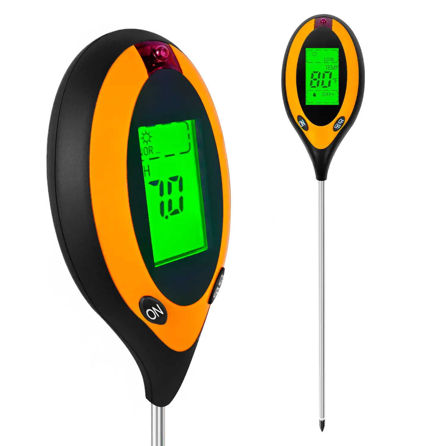 Mozart 4-in-1 Soil Moisture Meter, Soil Moisture - PH - Light - Digital Plant Temperature Environment Humidity Backlight LCD Display Soil Test Meter