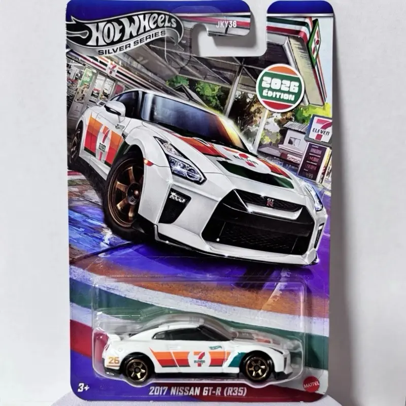 2026 Hot Wheels 2017 Nissan GT-R R35 7-11 Exclusive Edition Diecast Model Car, Collectible Decor