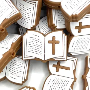 1pc Daily Bible Time Silicone Focal Beads