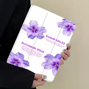 Aesthetic Tablet Case Featuring 60:22 And Jeremiah 29:11, Designed for Pencil Storage And Equipped with Auto Wake/Sleep Functionality. This Protective Cover Fits Various for Ipad Models Including The 10Th, 11Th, 9Th, Mini, Air 4Th