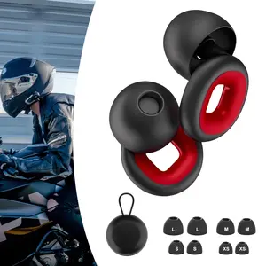 Silicone Motorcycle Ear Plugs with 8 Ear Tips for Sleeping Noise Cancelling 35dB High Noise Reduction for Concerts Work & Travel Reusable with Carrying Case