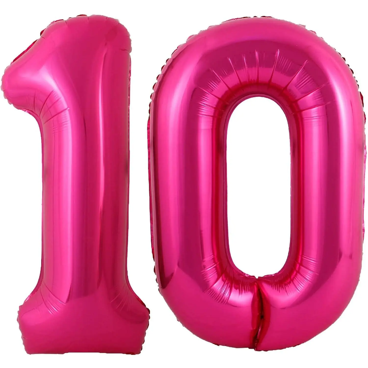 40 Inch Hot Pink 10 Number Balloons Giant 10 Balloons Hot Pink Birthday 10 Balloons 10th Birthday Anniversary Events Party Decorations Supplies