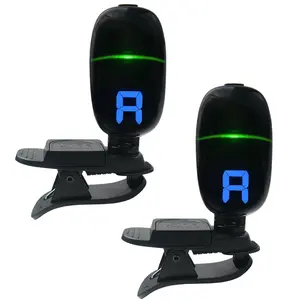 ChromaCast 2 Pack Multi-Functional Clip-On Chromatic Go Tuner | Accurate and Fast Clip-On Tuning for Guitars, Bass, Ukulele, Violin | Easy-to-Read LCD Display, Compact Design