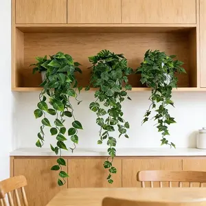 Artificial Hanging Vine Plants in Pots, Decorative Plants for Home and Office, Indoor and Outdoor Garden Shelves, Artificial Hanging Baskets
