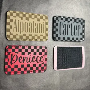 Checkered Print Name Patch - personalized name 3x2 inch patch - pick your color