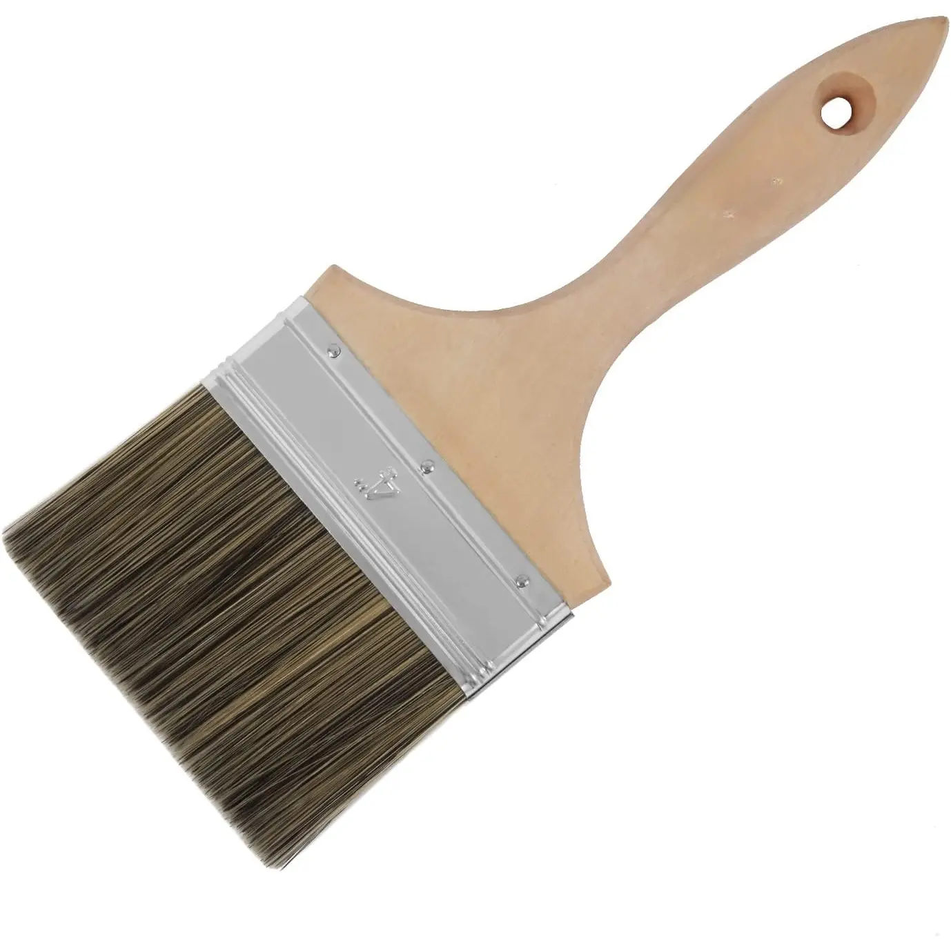 4 in Double Thick Synthetic Chip Brush for Home Improvement, Durable Long-Lasting Wooden Handle Paintbrush, Easy Clean for Paints, Stains, Varnish, Paste, Gesso, Limewash, Ideal for DIY Enthusiasts & Furniture Varnishing