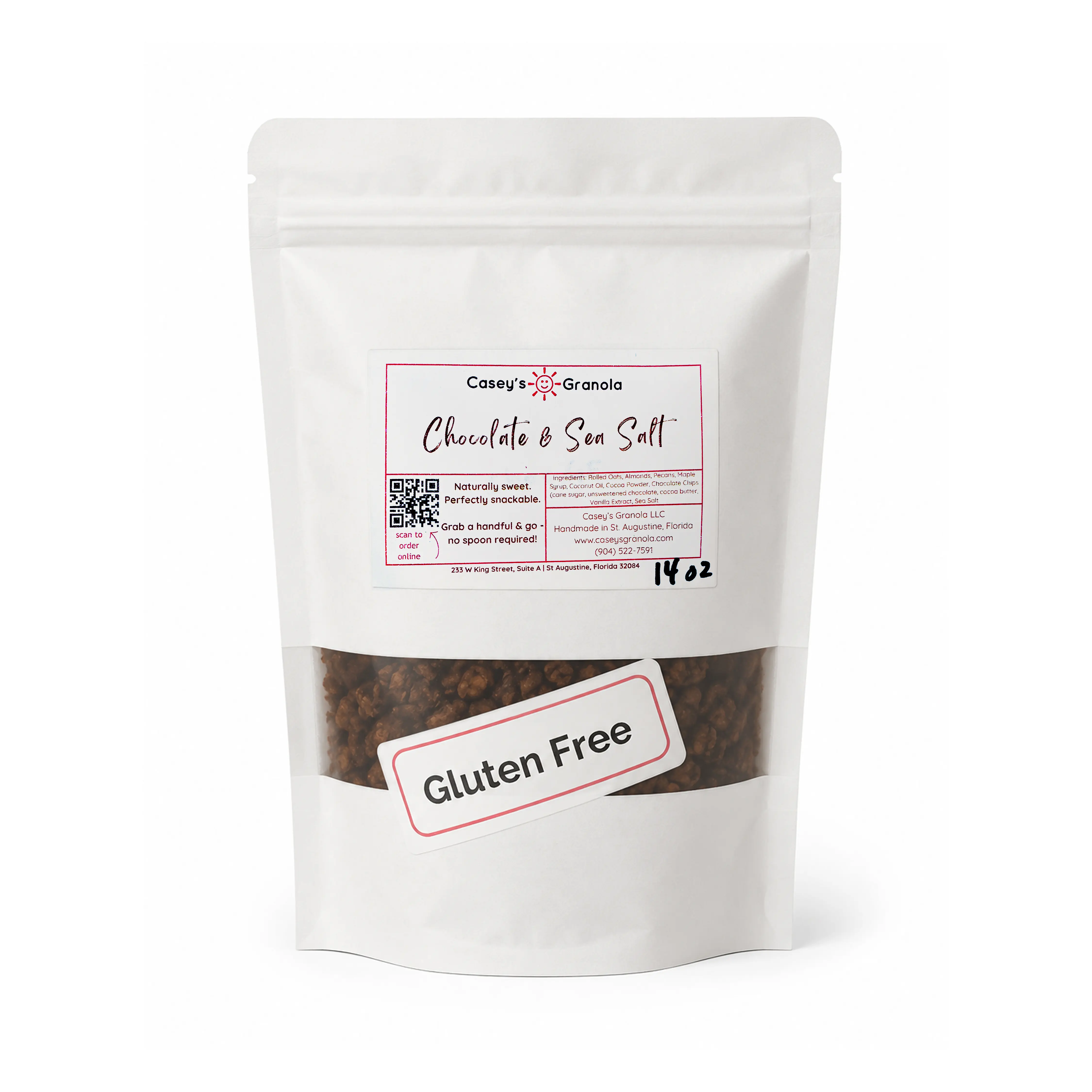 Chocolate & Sea Salt Granola, Gluten Free, LARGE