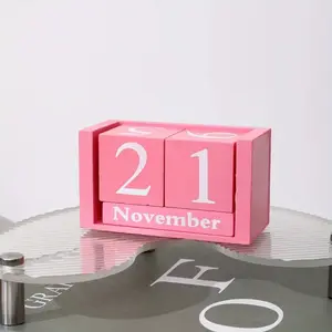 Elegant Perpetual Calendar Blocks, Classic Style for Home, Office & School Decor, Ideal Christmas Gift, Halloween, Holiday Decoration, Desk Calendar