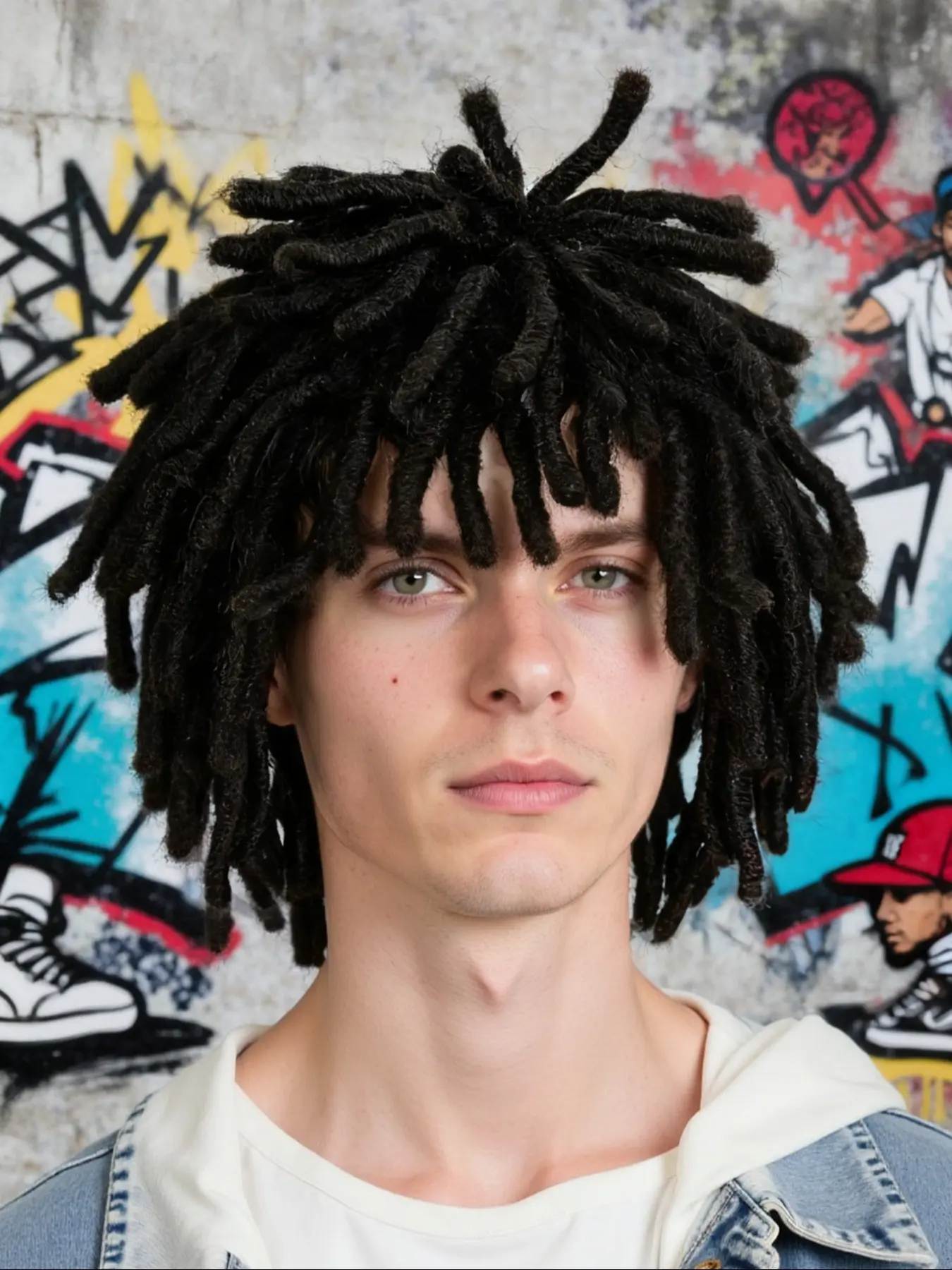 Braided Dreadlock Wig for Men & Women, Hippie Style Halloween Costume Party Wig, Jamaican Short Dreadlocks Hairpiece, Synthetic Braided Wigs, Synthetic Material Wigs, Synthetic Fiber Wig