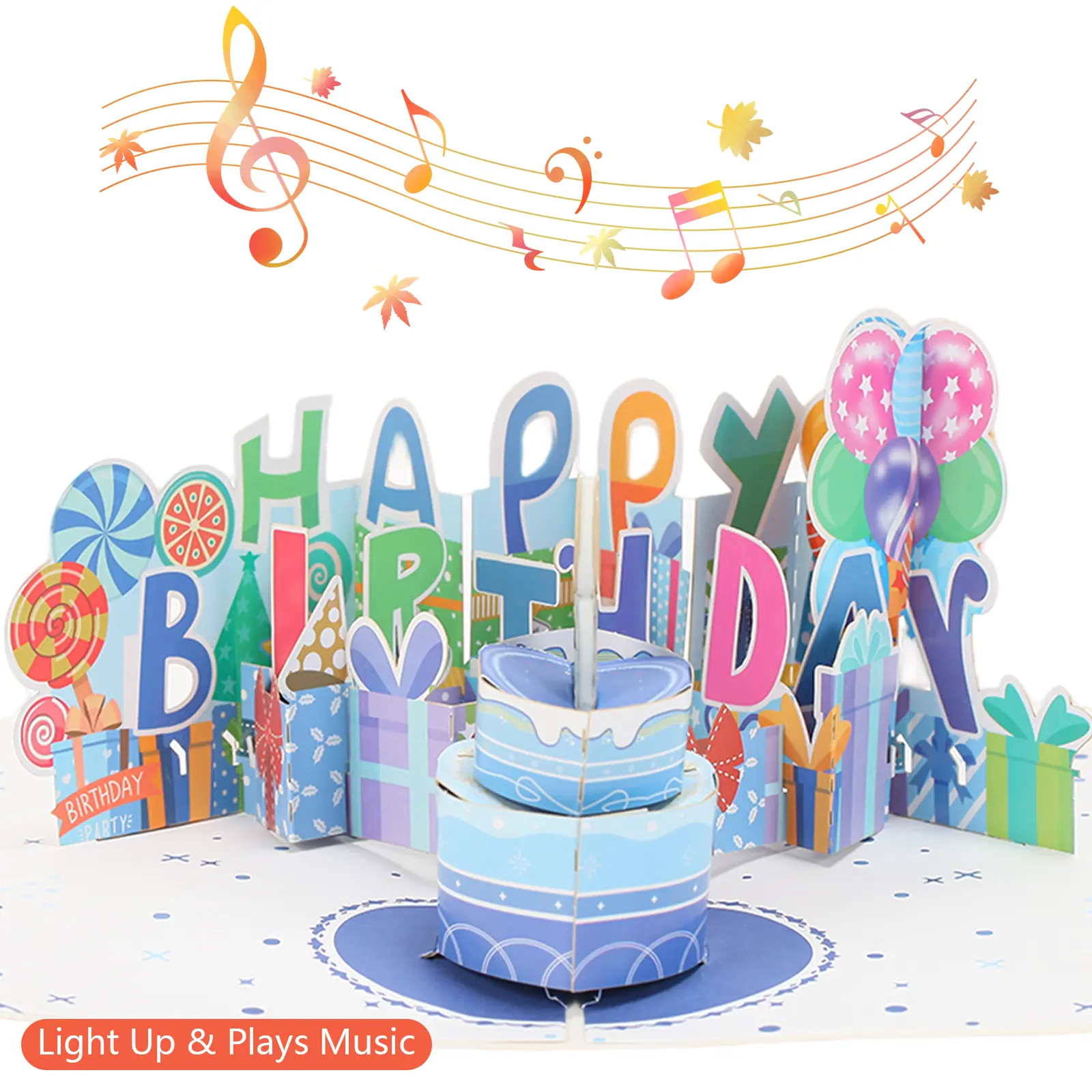 3D Pop-up Birthday Card with Blowable LED Candle Cake & Music - Perfect for Birthday Parties & Family Celebrations, Loved by Kids, Teens, and Adults - A Fun & Unique Birthday Gift for Mom, Dad, Wife, Husband, Boys & Girls  fathersdaygift