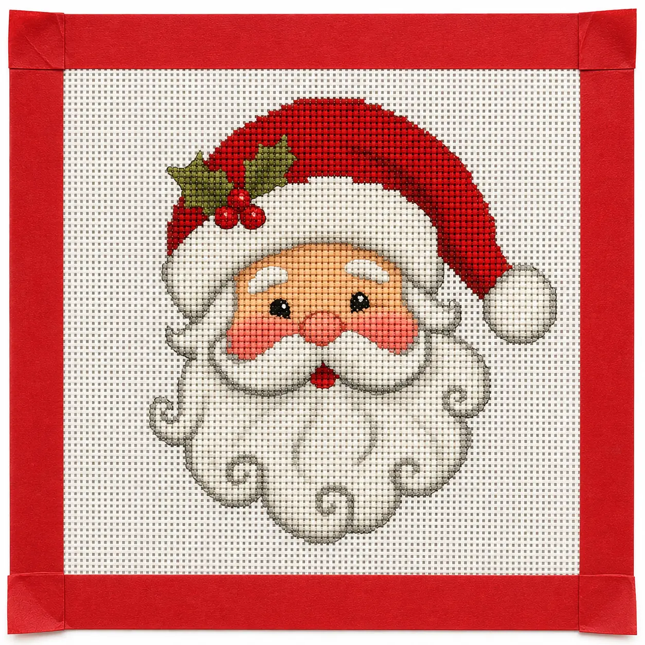 Santa Printed Needlepoint Canvas